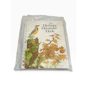 NEW Vintage Current Birthday Reminder Book Organizer Set 12 Cards Envelopes Bird